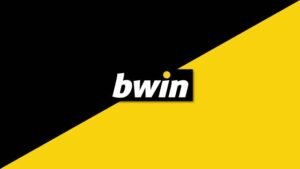 Logotipo de Bwin con fondo negro y amarillo