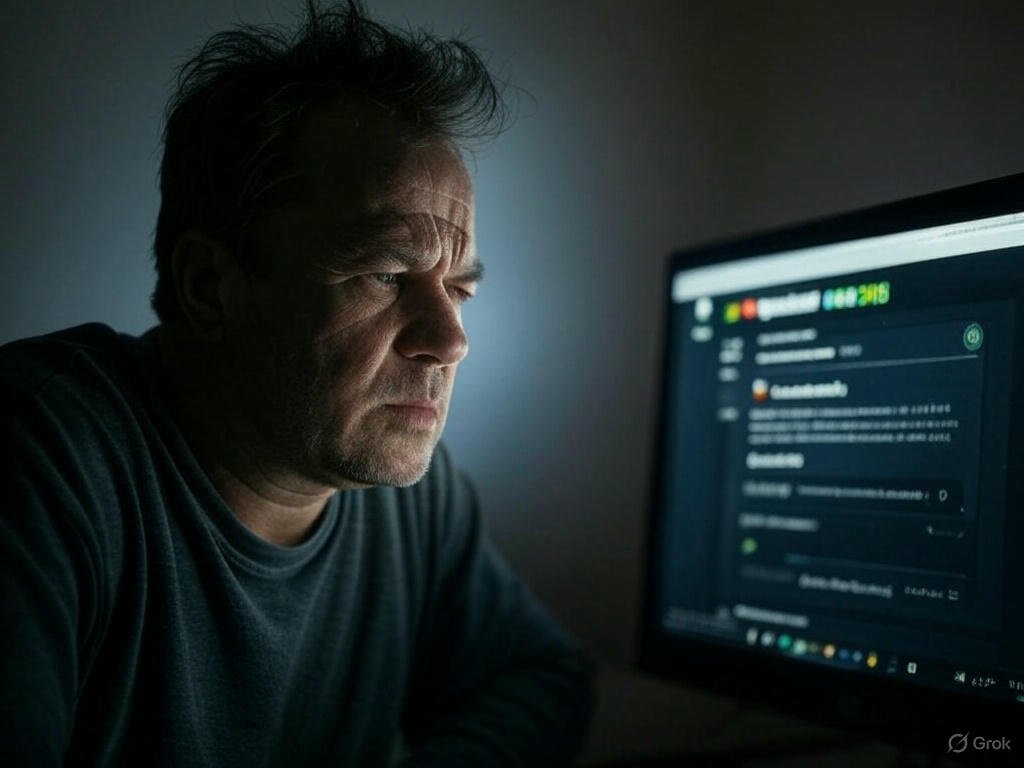 Apostador frustrado viendo cómo su apuesta ha sido recalculada injustamente en Bet365.