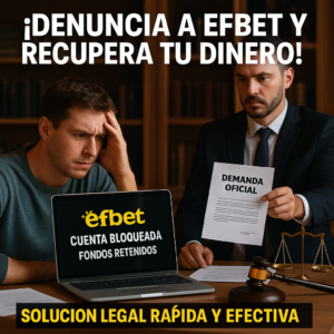 denunciar a Efbet por problemas legales y fondos bloqueados