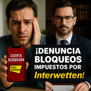 Denunciar bloqueos de cuenta Interwetten con asesoría legal experta