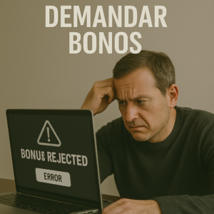 Abogado analizando caso de bono no válido en Tonybet