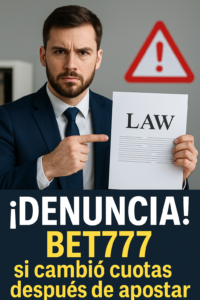Bet777 cambió cuotas después de apostar
