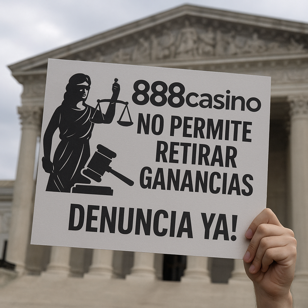 reclamación formal 888casino no permite retirar ganancias