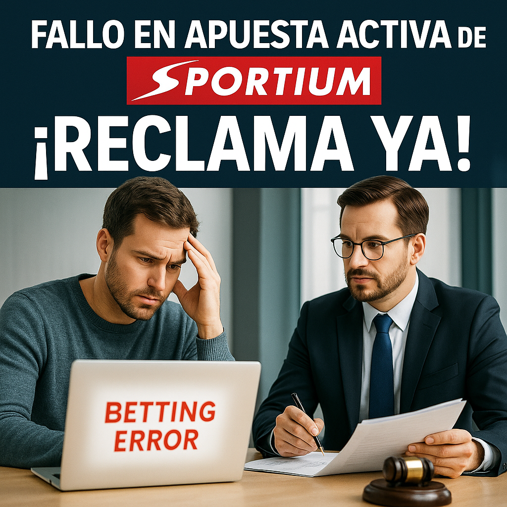 Fallo en apuesta activa de Sportium: solución y reclamación