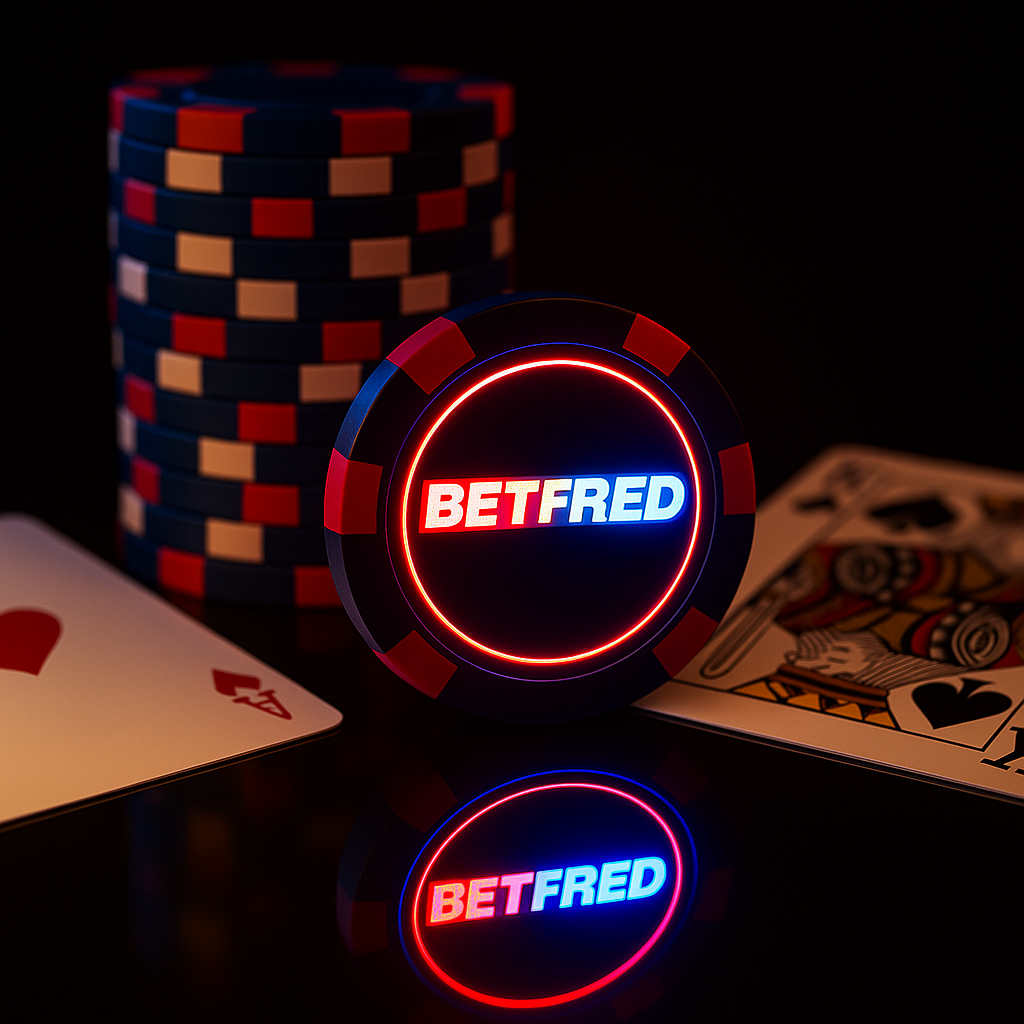 Logotipo de Betfred en pantalla de móvil con fondo azul, representando la plataforma de apuestas deportivas y juegos online de Betfred.