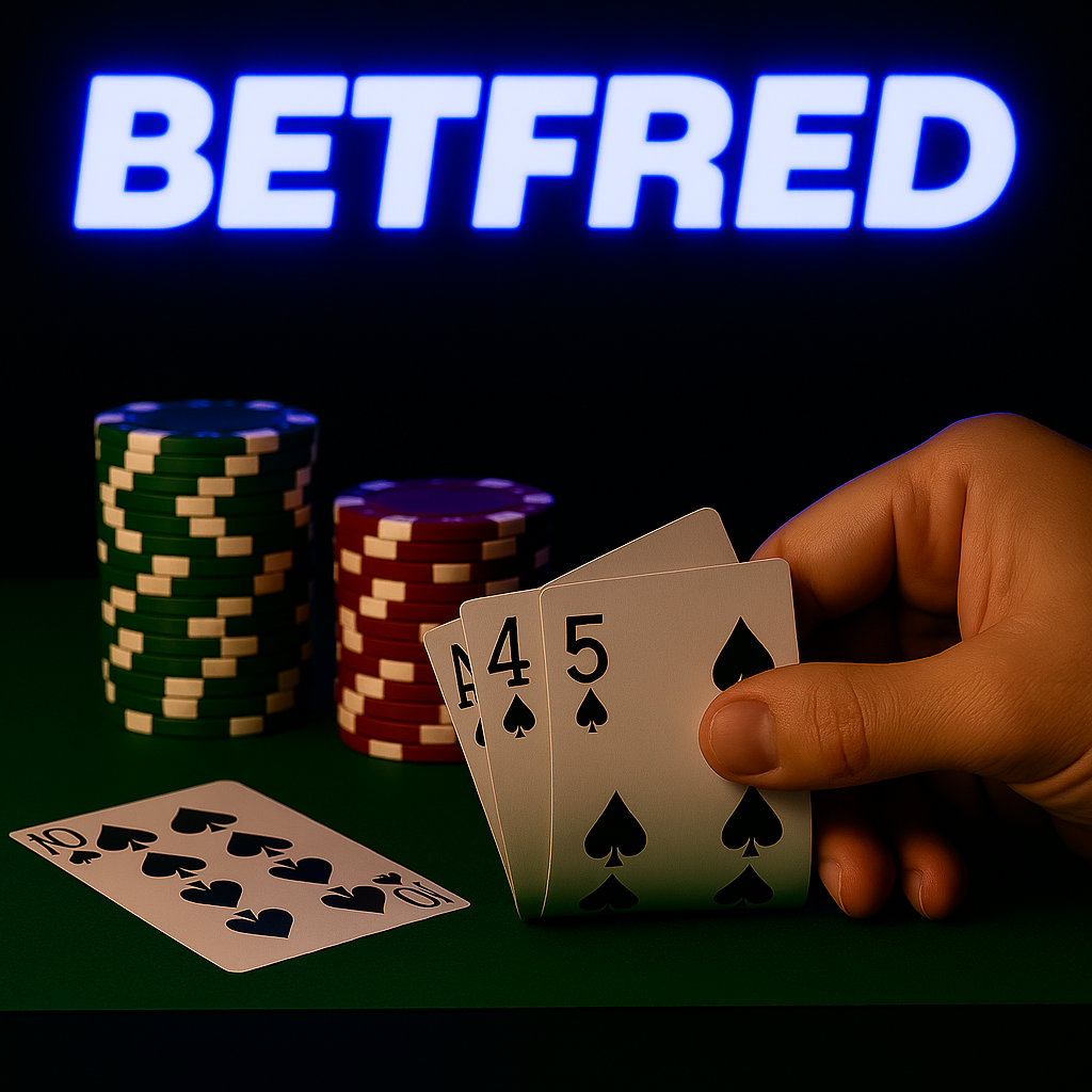 Logotipo de Betfred iluminado en rojo sobre fondo oscuro, representando su plataforma de bingo online y juegos de azar.