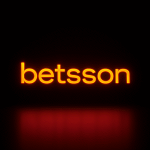 Logotipo de Bettson Casino en tonos naranja brillante sobre fondo oscuro, reflejando su identidad moderna y digital.