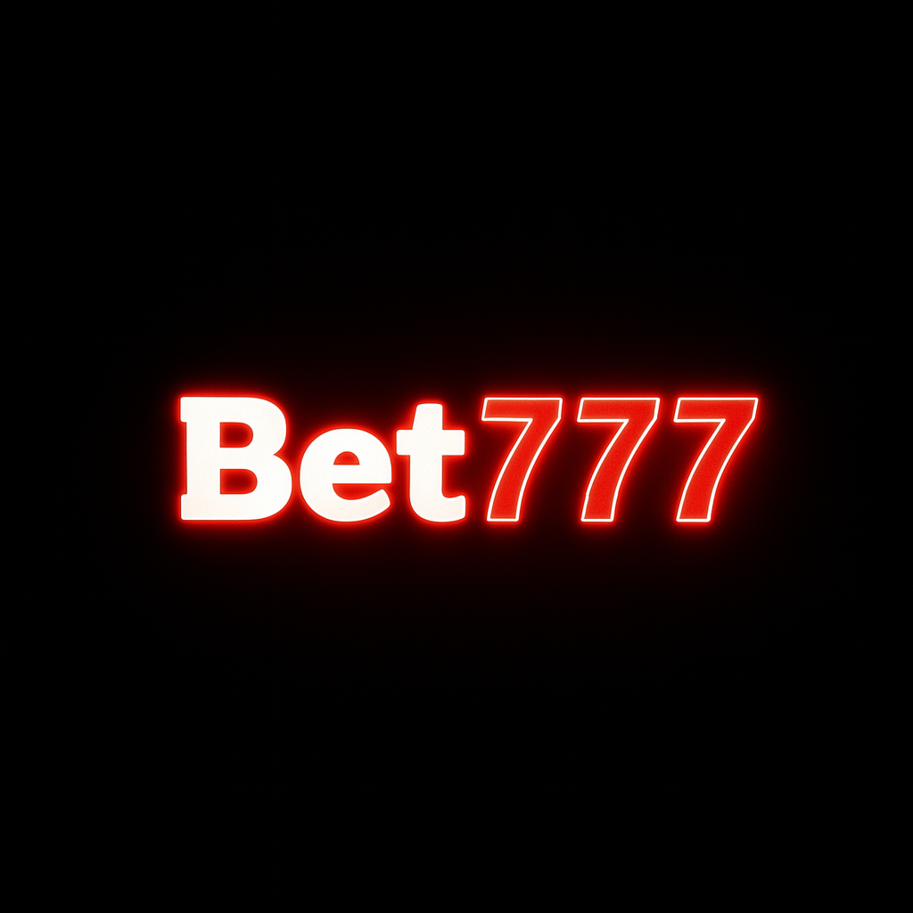 Bet777 apuestas | Logo en neón con efecto brillante