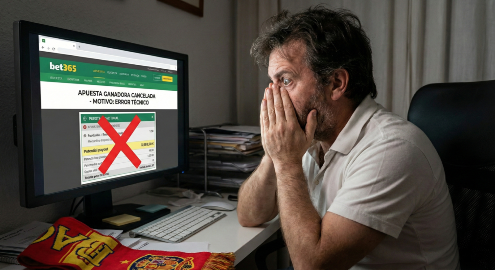 Usuario reclamando apuesta anulada por Betfair