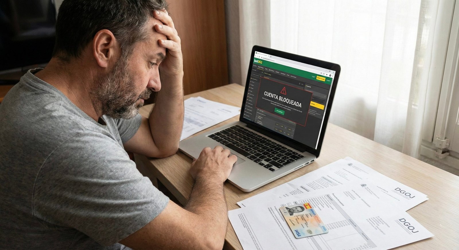 Usuario español con cuenta bloqueada en Retabet buscando asesoramiento legal