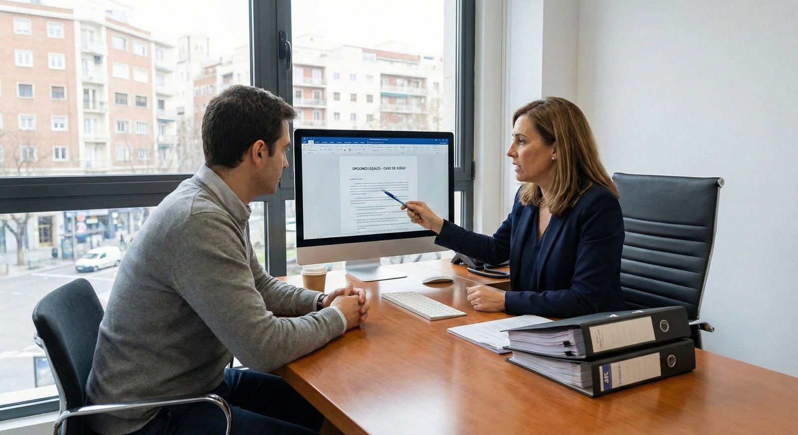 Abogado mostrando opciones legales para recuperar dinero bloqueado en Wanabet