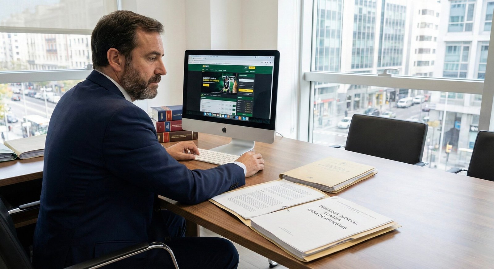 Abogado especialista preparando denuncia legal contra Marca Apuestas España