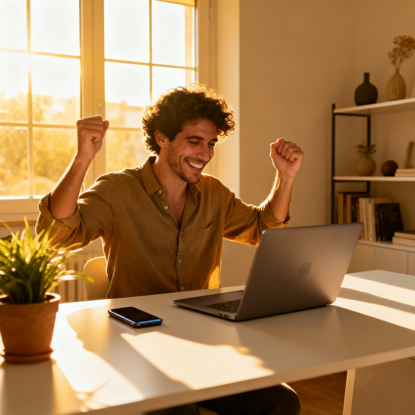 Persona recibiendo indemnización tras reclamar a casa de apuestas Bet777 en España